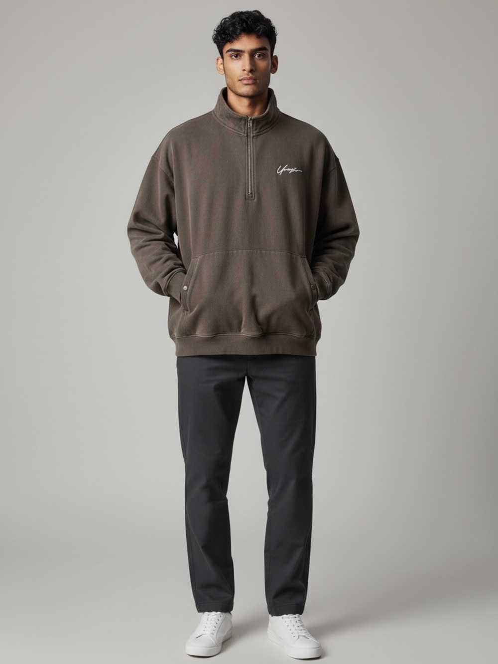 YoungLA Sunday Quarter-Zip Pullover Sweatshirt